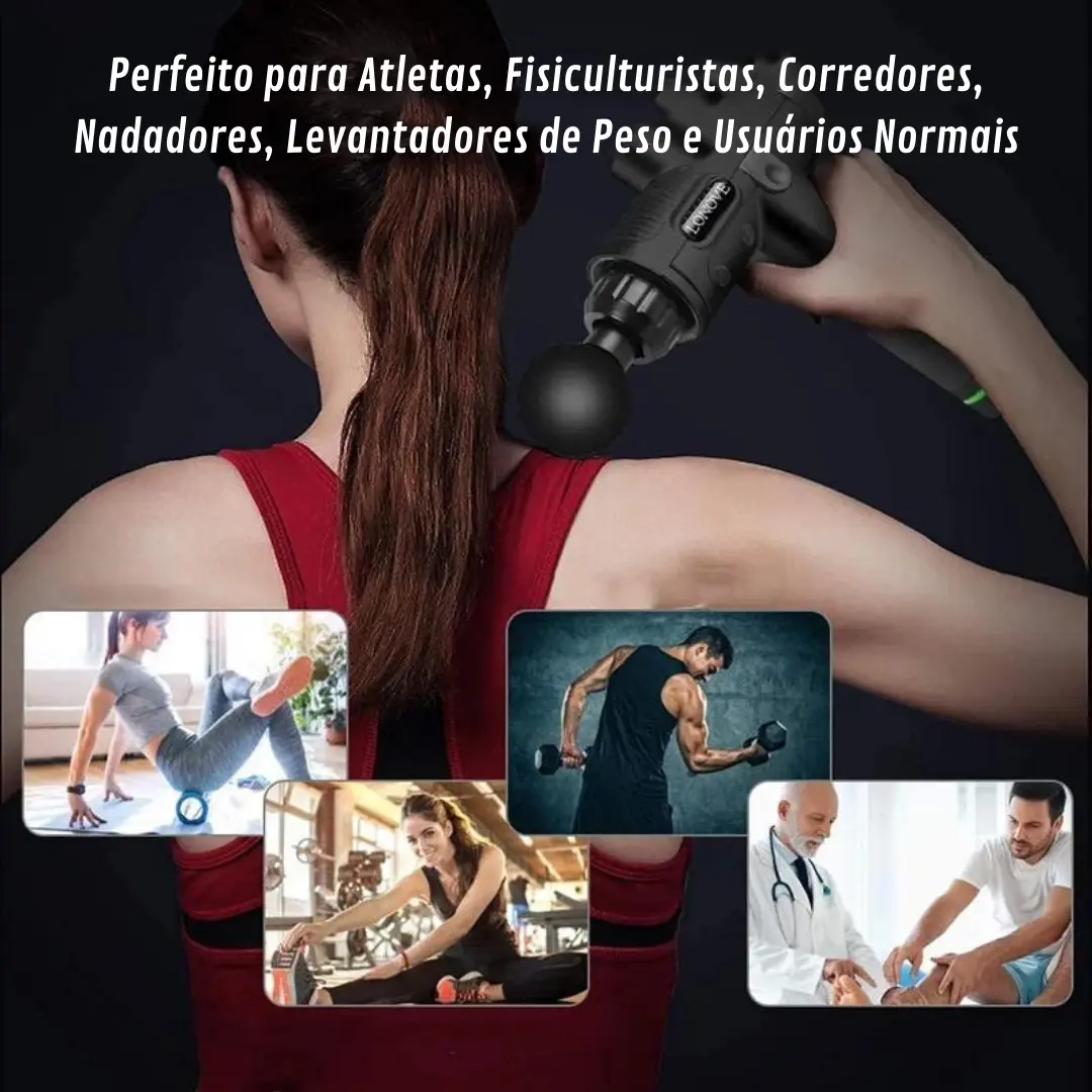 Pistola Massageadora Portátil Com Maleta